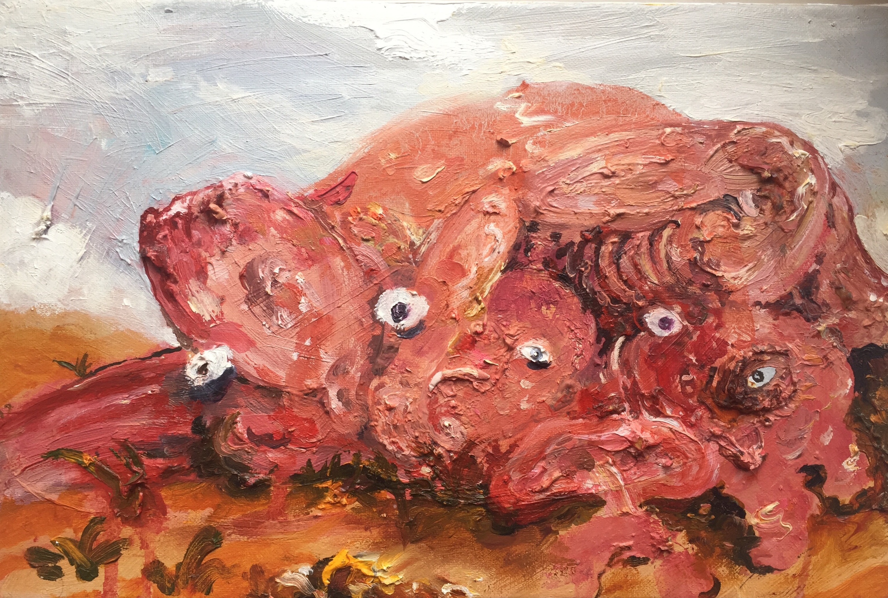 Peter Burns, In the Desert 2017, oil on canvas, 20 x 30cm 